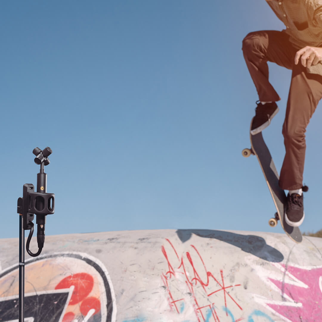 NT-SF1 recording skateboard in skatepark